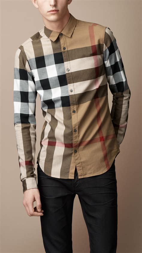 burberry shirt style|burberry checkered shirt.